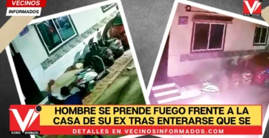 Hombre se prende fuego frente a la casa de su ex tras enterarse que se casó |VIDEO