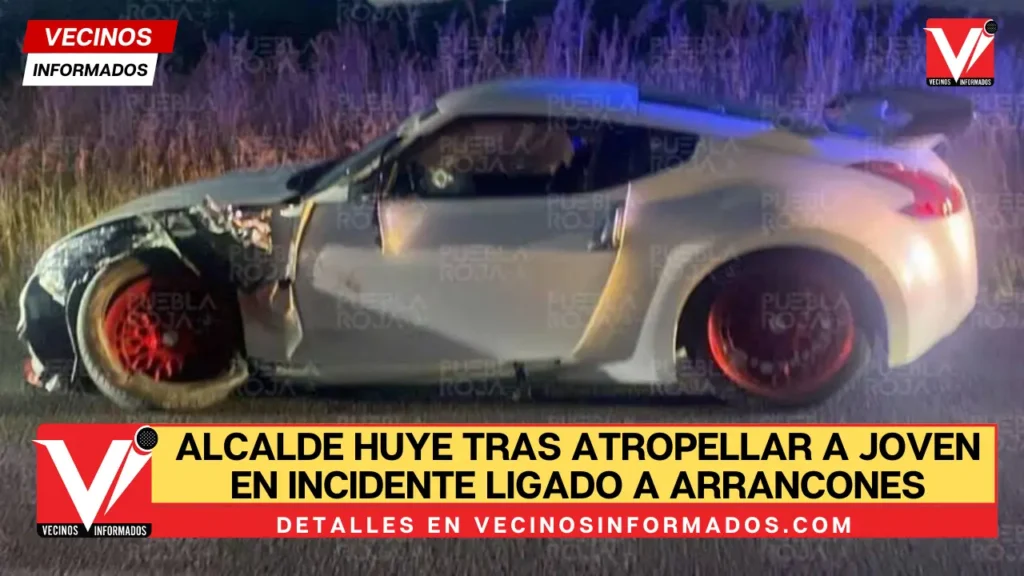 Alcalde huye tras atropellar a joven en incidente ligado a arrancones con auto de lujo en Puebla