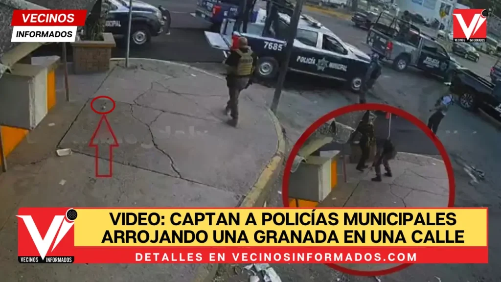 Video: Captan a Policías Municipales arrojando una granada en una calle de Celaya, Guanajuato; esta fue la verdadera razón