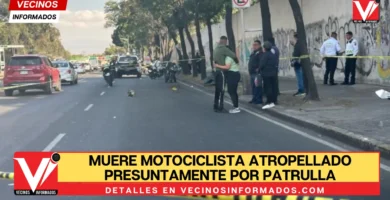 Muere motociclista atropellado presuntamente por patrulla en calles de la CDMX