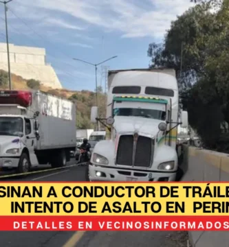 Sujetos armados asesinaron de cinco balazos al chofer de un tráiler que circulaba sobre la carretera México-Querétaro, en Barrientos, en los límites de Tlalnepantla y Cuautitlán Izcalli.