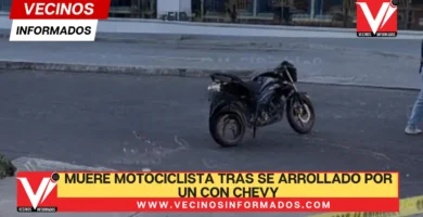 Muere motociclista tras se arrollado por un con Chevy en Av. Miguel Bernard, col, Ticomán