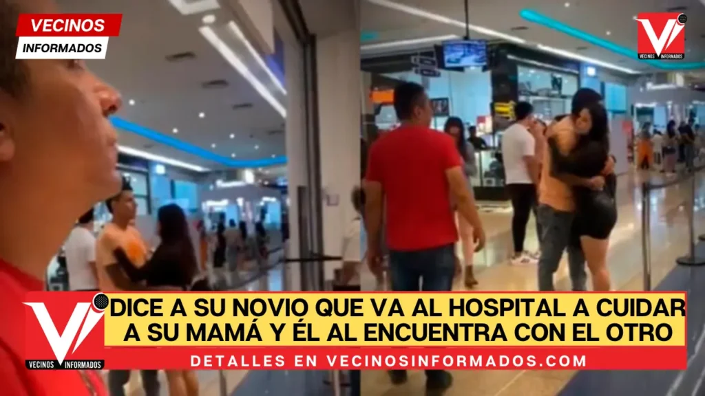 VIDEO Joven dice a su novio que va al hospital a cuidar a su mamá y él al encuentra con el otro antes de entrar al cine