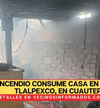 Incendio consume casa en la col. Tlalpexco, en Cuautepec, Gustavo A. Madero