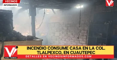 Incendio consume casa en la col. Tlalpexco, en Cuautepec, Gustavo A. Madero