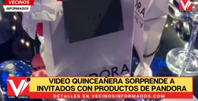 VIDEO Quinceañera sorprende a invitados con productos de Pandora como centros de mesa