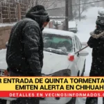 Por entrada de quinta tormenta invernal, emiten alerta en Chihuahua