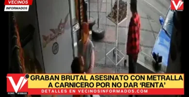 VIDEO: Graban brutal asesinato con metralla a carnicero por no dar ‘renta’