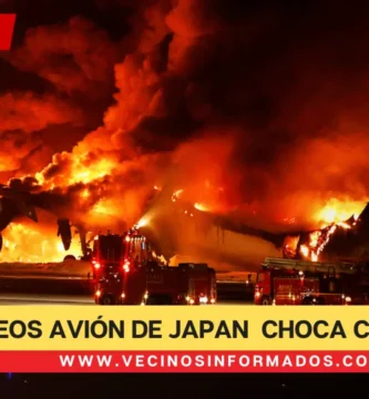 Avión de Japan Airlines se incendia en Tokio tras chocar con otro; hay cinco muertos