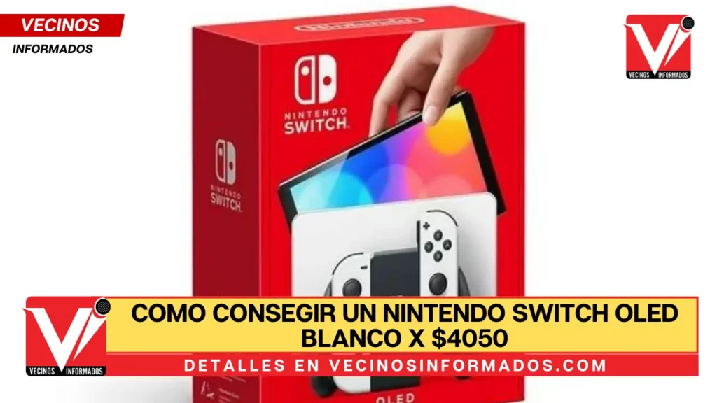 Walmart: Consola Nintendo Switch OLED Blanco a solo $4050 pagando Cashi
