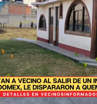 Matan a vecino al salir de un inmueble en Edomex, le dispararon a quemarropa