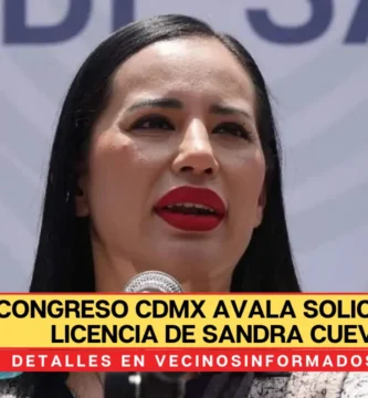 Congreso CdMx avala solicitud de licencia de Sandra Cuevas; buscará senaduría con MC