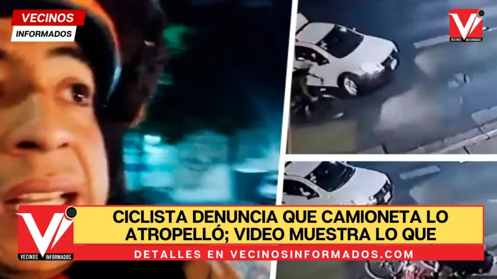 Ciclista denuncia que camioneta lo atropelló; video muestra lo que en verdad pasó