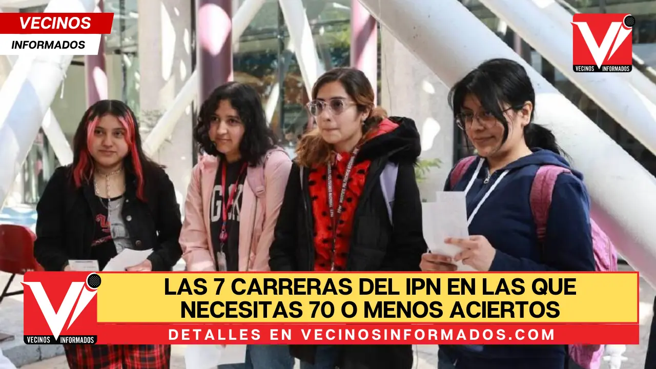 Las 7 carreras del IPN en las que necesitas 70 o menos aciertos en el