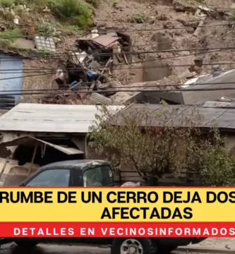 Derrumbe de un cerro deja dos viviendas afectadas en Tijuana