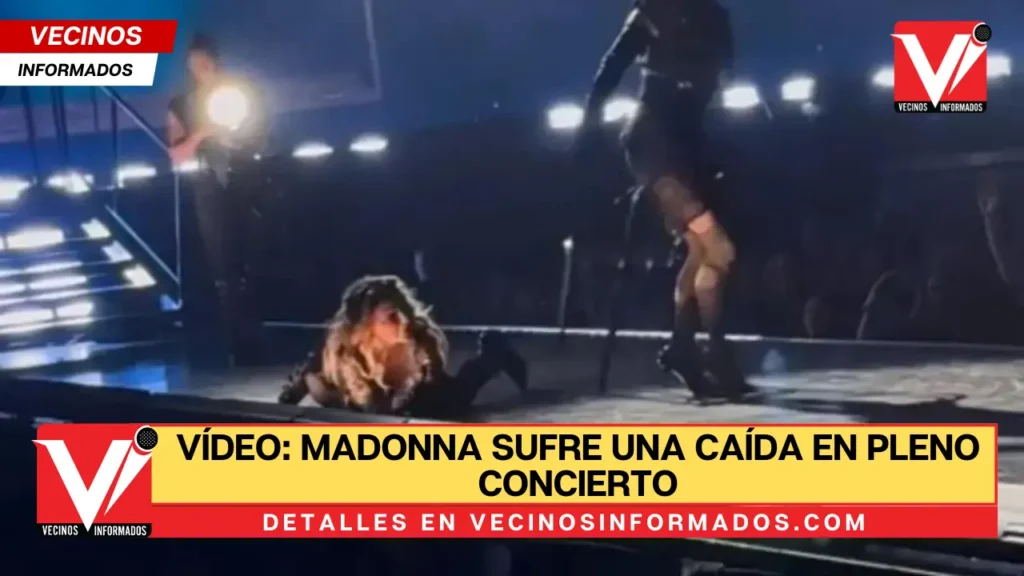 Vídeo: Madonna sufre una caída en pleno concierto