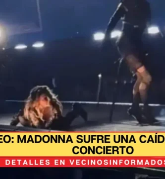 Vídeo: Madonna sufre una caída en pleno concierto