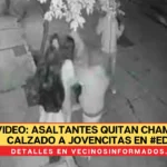 #Video: Asaltantes quitan chamarras y calzado a jovencitas en #Edoméx