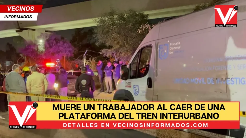 Muere un trabajador al caer de una plataforma del Tren Interurbano México-Toluca