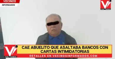 Cae abuelito que asaltaba bancos con cartas intimidatorias