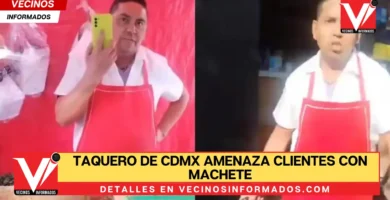 Taquero de CDMX amenaza clientes con machete