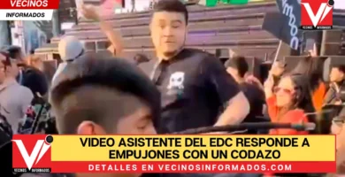 VIDEO Asistente del EDC responde a empujones con un codazo