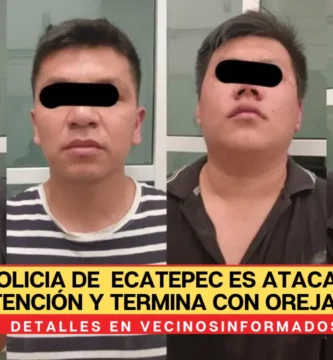 Policía de Ecatepec es atacado tras detención de presuntos asaltantes; termina con oreja mutilada