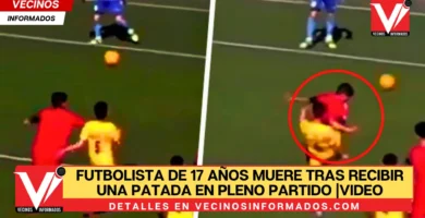 Futbolista de 17 años muere tras recibir una patada en pleno partido |VIDEO