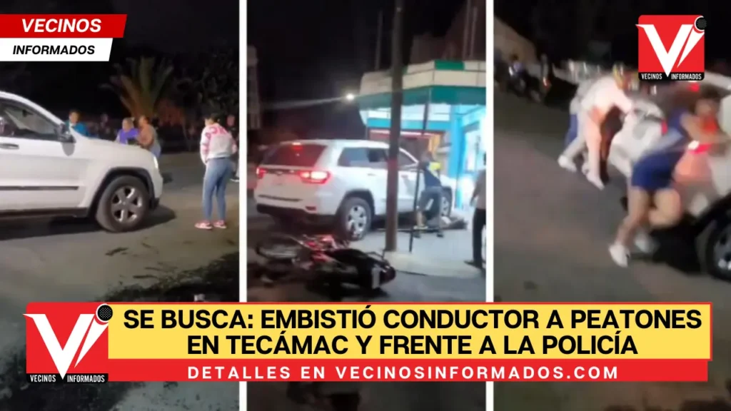 Así embistió conductor a peatones en Tecámac y frente a la policía; está Así embistió conductor a peatones en Tecámac y frente a la policía; está prófugo prófugo