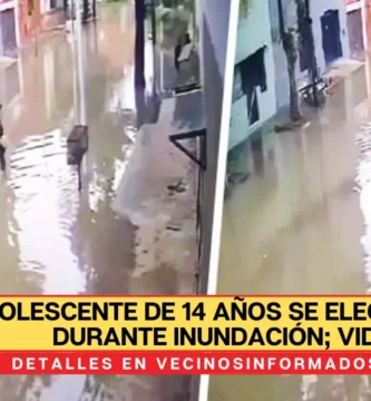 Adolescente de 14 años se electrocuta durante inundación; video se hace viral