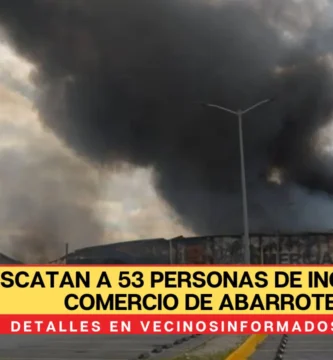 Rescatan a 53 personas de incendio en comercio de abarrotes en Tamaulipas [Fotos]