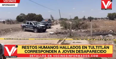 Restos humanos hallados en Tultitlán corresponden a joven desaparecido desde el 10 de marzo