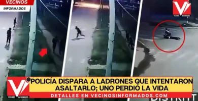 Policía dispara a ladrones que intentaron asaltarlo; uno perdió la vida |VIDEO