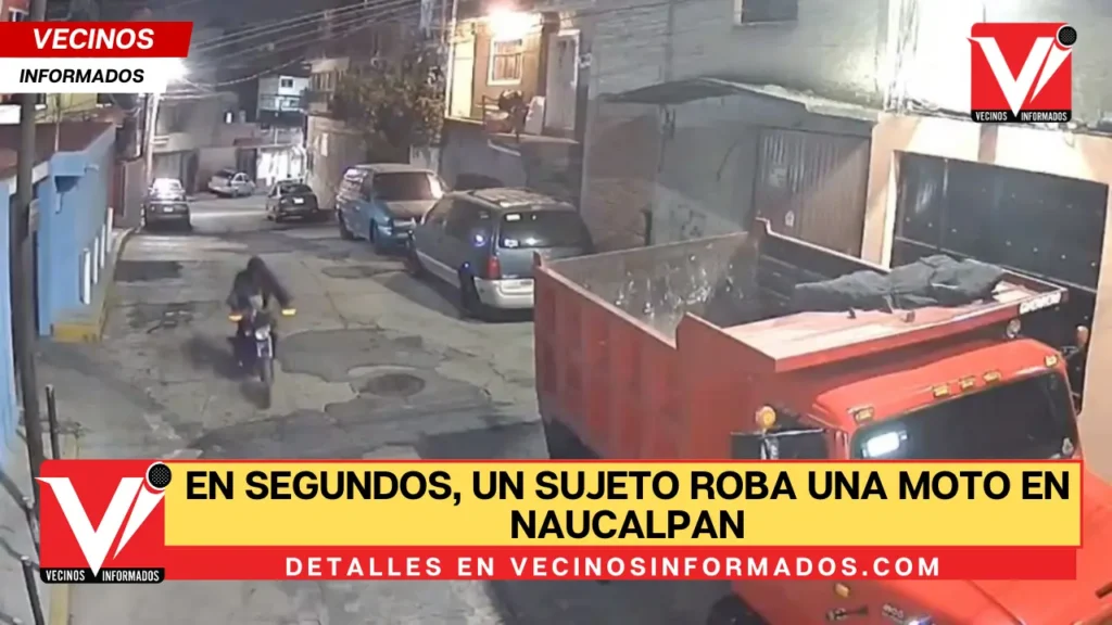 En segundos, un sujeto roba una moto en Naucalpan