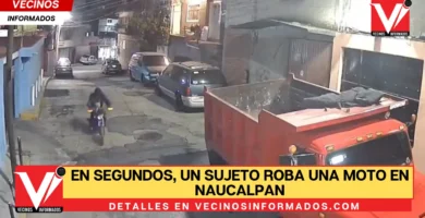 En segundos, un sujeto roba una moto en Naucalpan