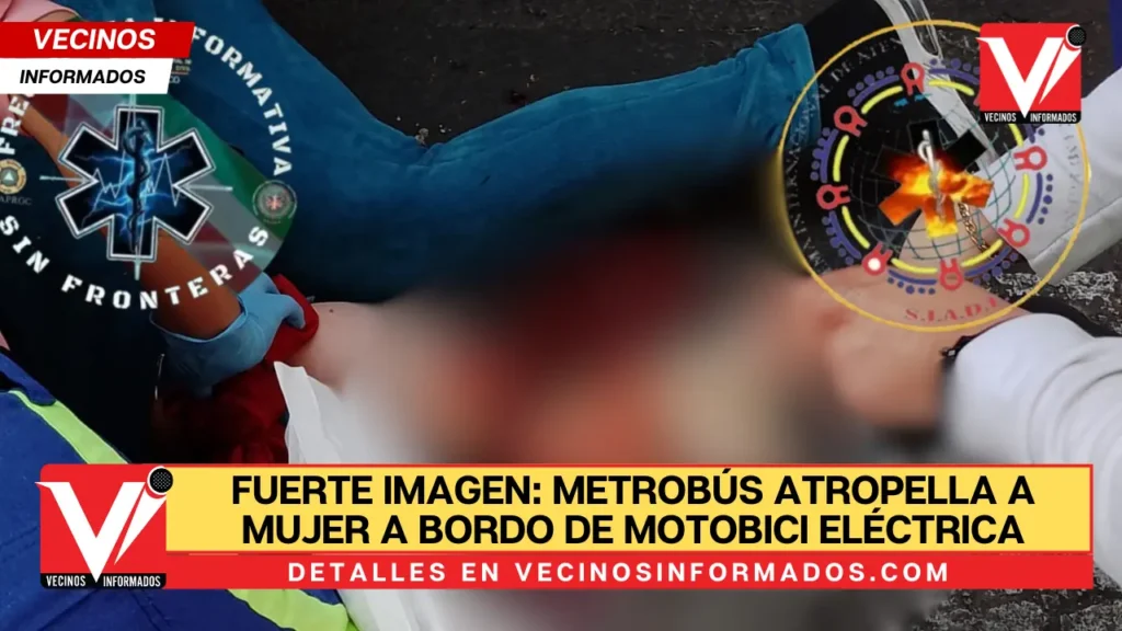 Metrobús atropella a mujer a bordo de motobici eléctrica; le amputan una pierna
