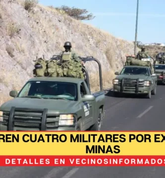 Mueren cuatro militares por explosión de minas