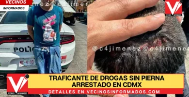 Traficante de drogas sin pierna arrestado en CDMX