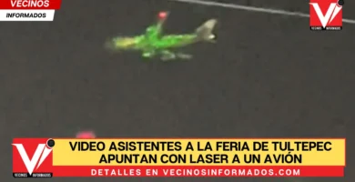 VIDEO Asistentes a la feria de Tultepec apuntan con laser a un avión; causan polémica