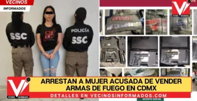 Arrestan a mujer acusada de vender armas de fuego en CDMX