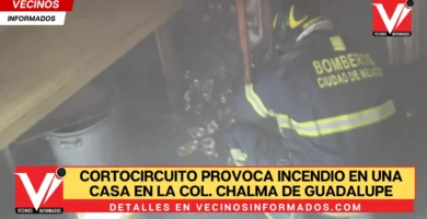 Cortocircuito provoca incendio en una casa en la col. Chalma