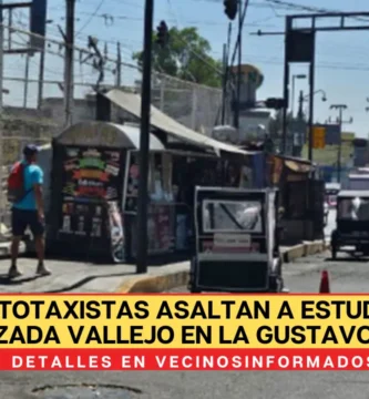 Mototaxistas asaltan a estudiantes en calzada Vallejo en la Gustavo A. Madero