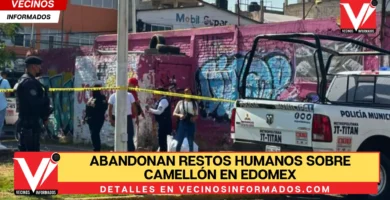 Abandonan restos humanos sobre camellón en Edomex