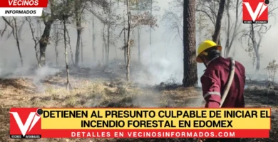 Detienen al presunto culpable de iniciar el incendio forestal en Edomex