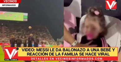 VIDEO: Messi le da balonazo a una bebé y reacción de la familia se hace viral