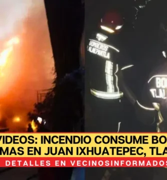 Incendio consume bodega de tarimas en San Juan Ixhuatepec, Tlalnepantla
