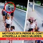 Motociclista pierde el control y atropella a cinco mujeres; video indigna a redes