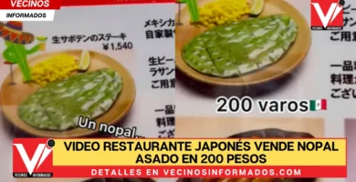 VIDEO Restaurante japonés vende nopal asado en 200 pesos