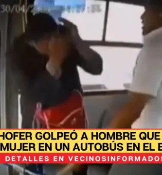 Video: Chofer golpeó a hombre que acosó a mujer en un autobús en el EDOMEX