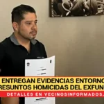 Entregan evidencias entorno a los presuntos homicidas del exfuncionario de Tlalnepantla